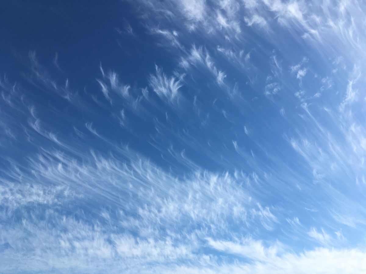 very thin clouds in blue sky